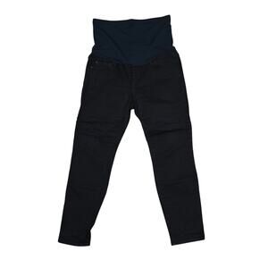 GAP Revolution Skinny Matte Black Jeans Womens 12 Short Full Panel